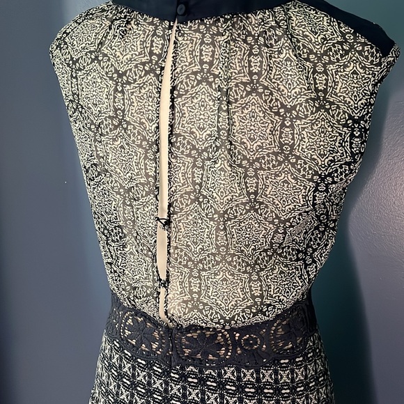 BCBG MaxAzria, Aymeline, sleeveless dress, dark ink navy combo fabric - Picture 4 of 15